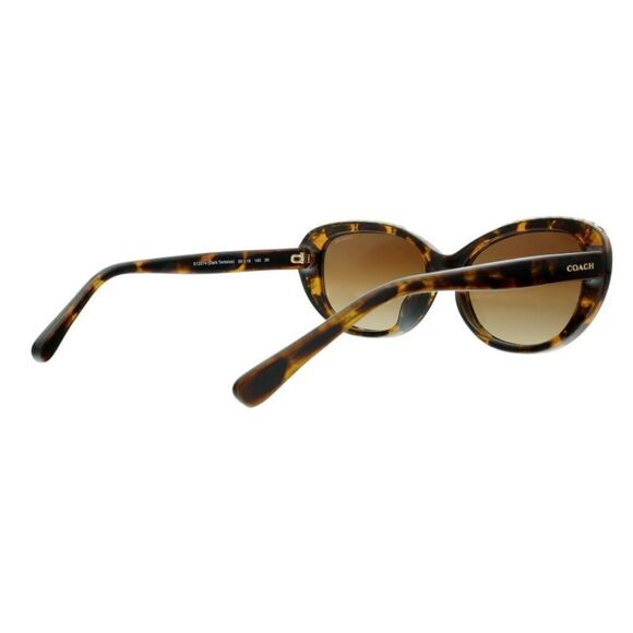 Coach 0HC8296U 512074 Dark Tortoise Oval Sunglasses - Picture 5 of 5